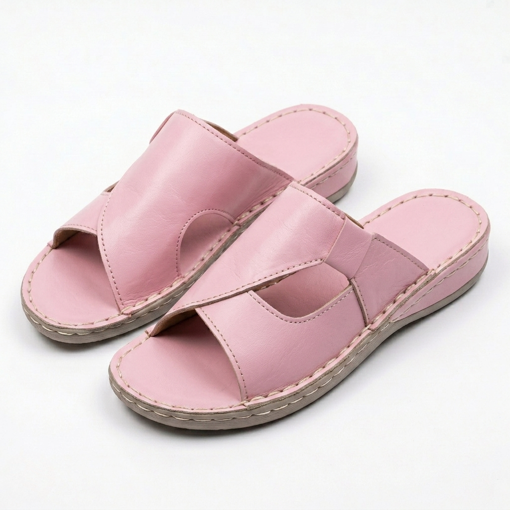 Women's Leather Sandals with Cushioned Comfort