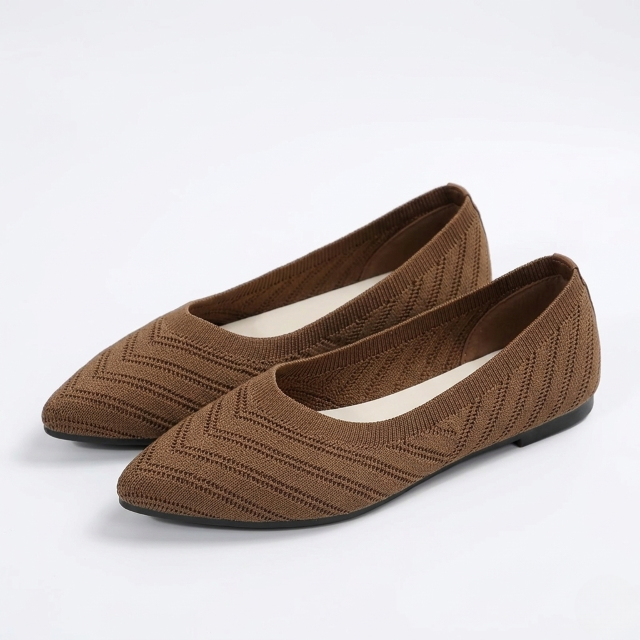Women’s Knitted Pointed‑Toe Flats with Breathable Comfort