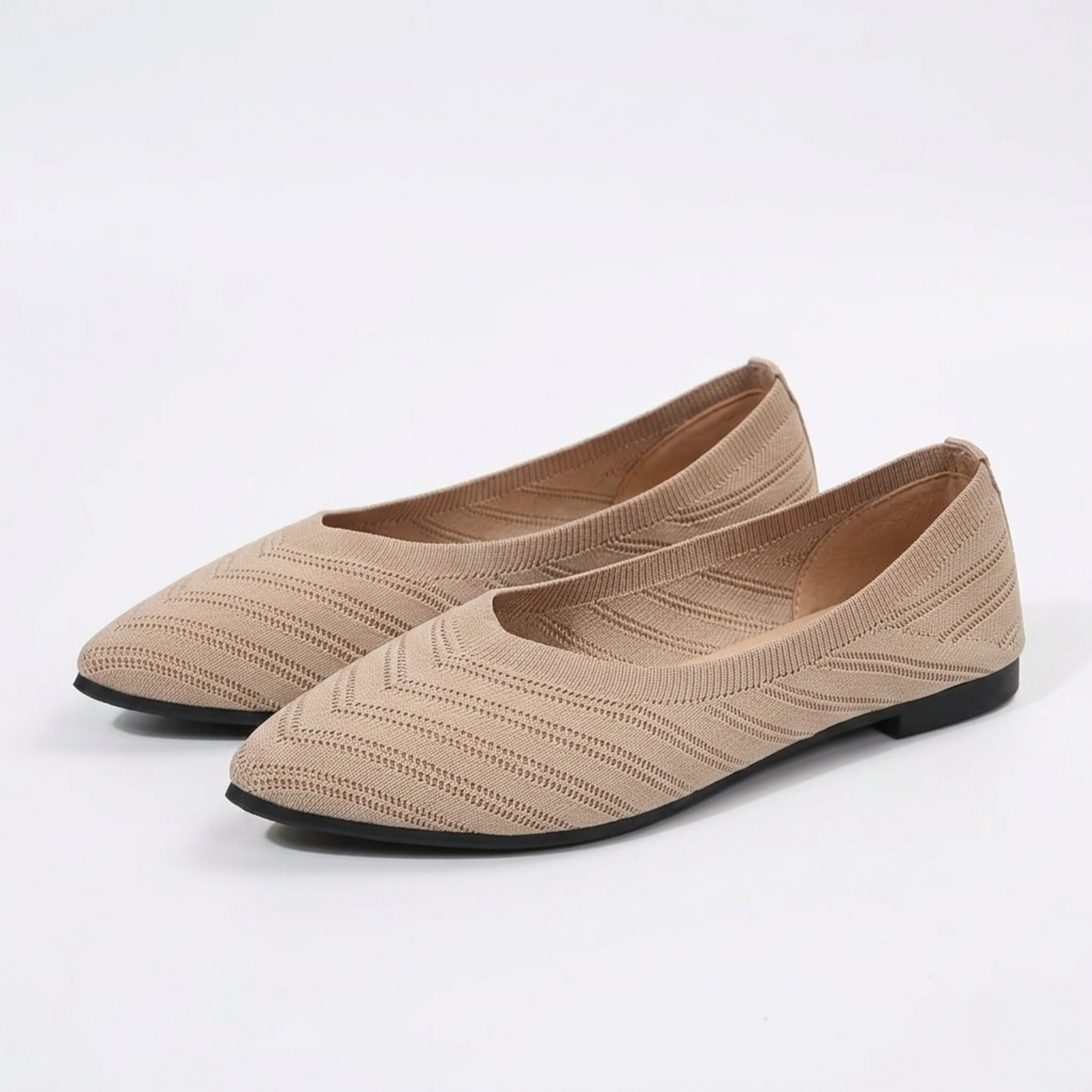 Women’s Knitted Pointed‑Toe Flats with Breathable Comfort