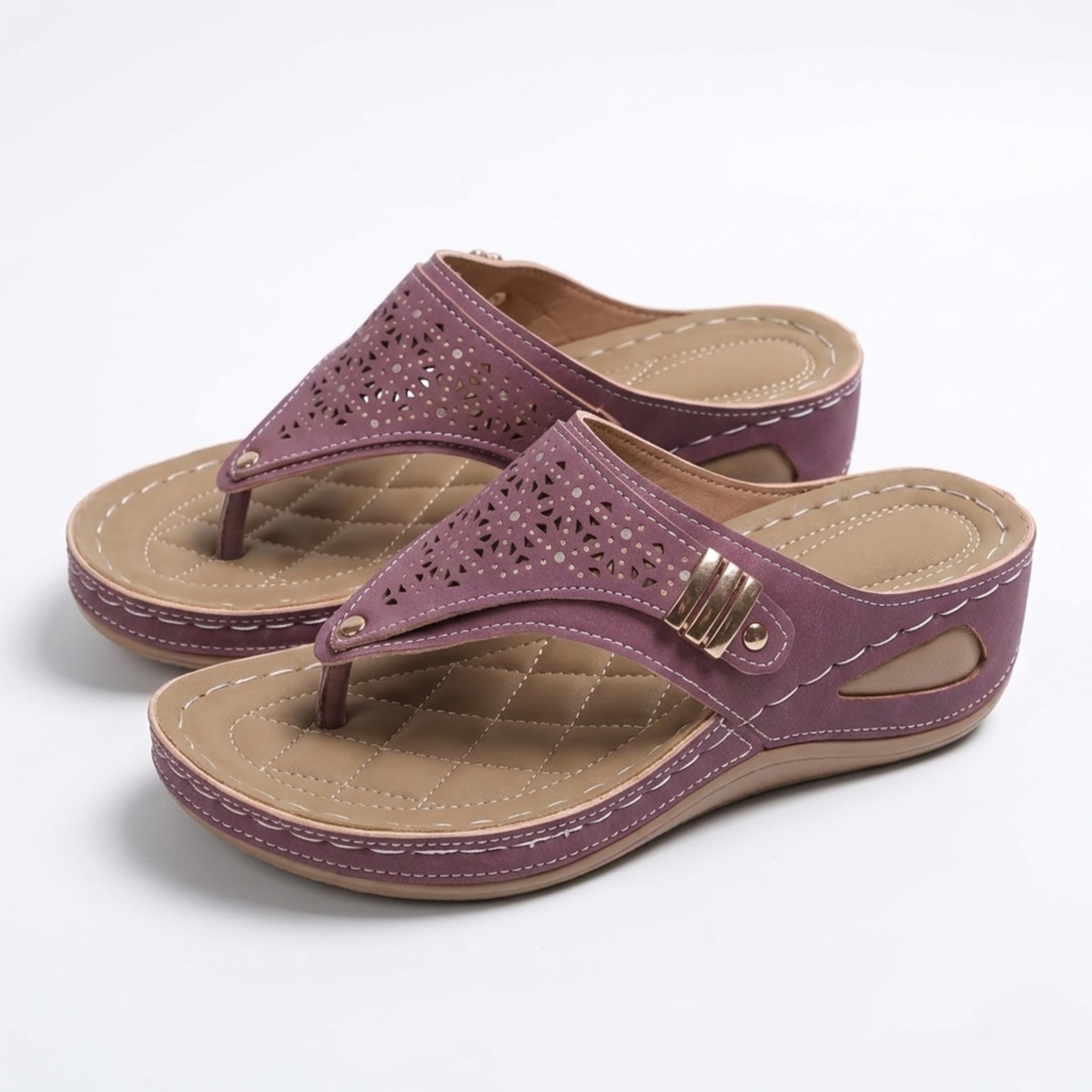 Women's Wedge Flip-Flops with Breathable Summer Comfort