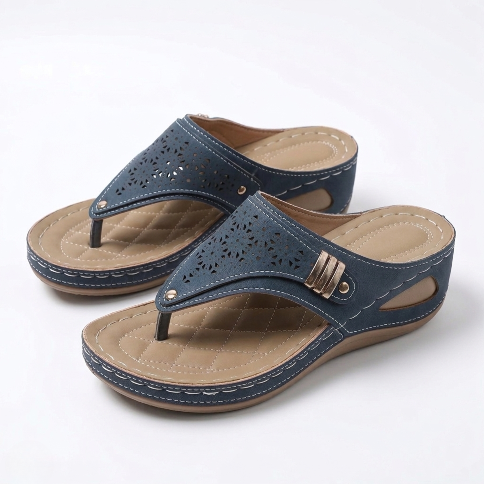 Women's Wedge Flip-Flops with Breathable Summer Comfort