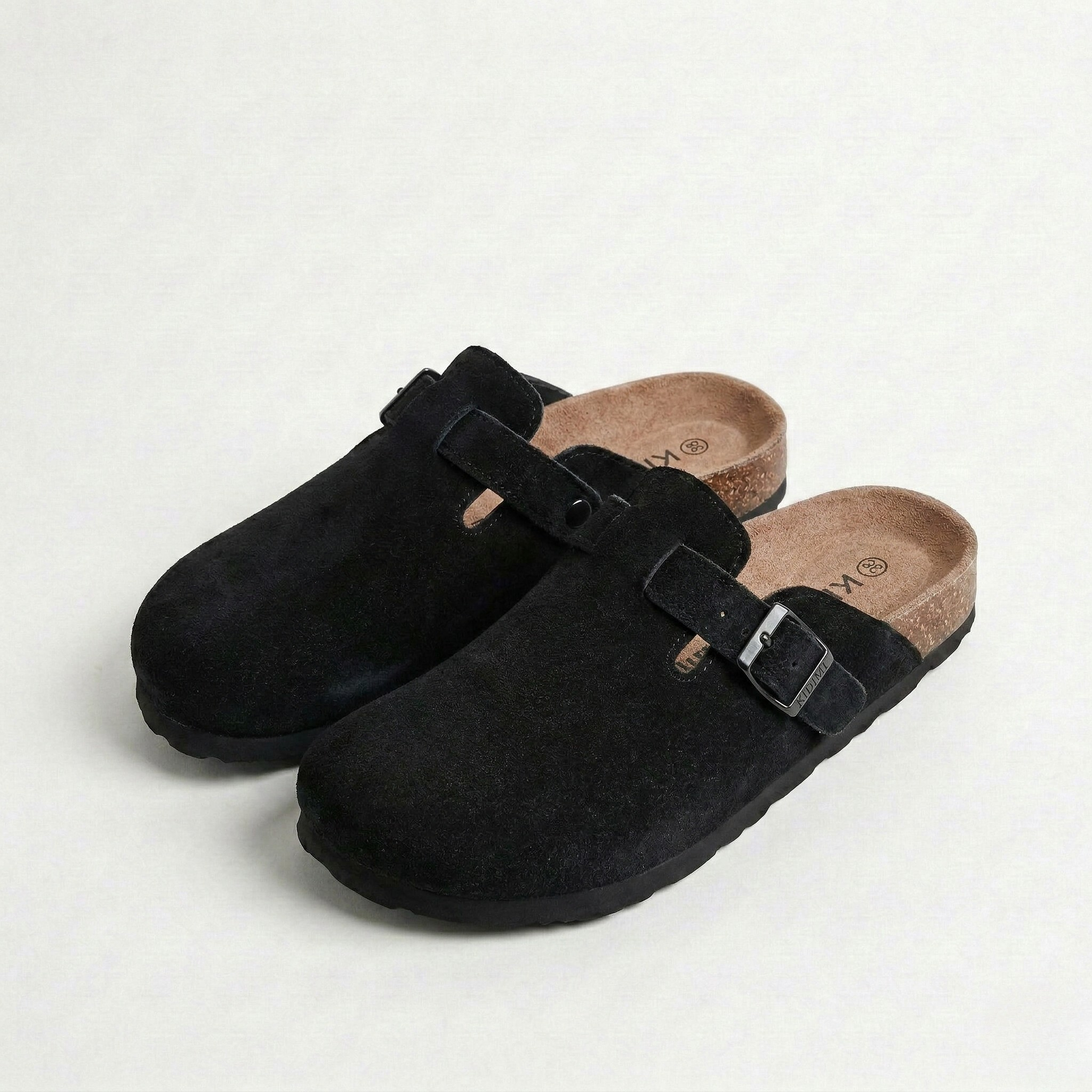 Women's Suede Clogs with Plush Soft Footbed