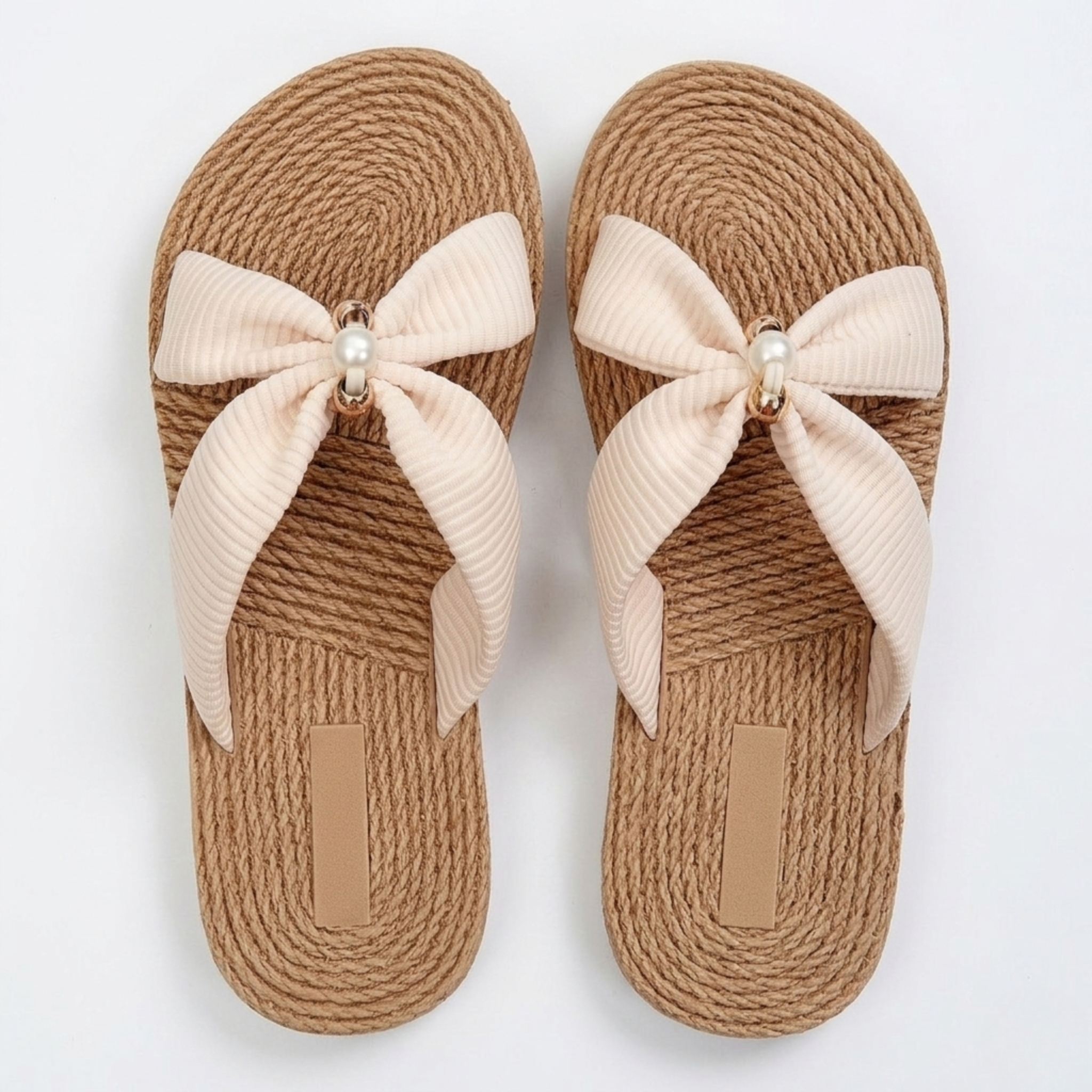 Women's Flat Sandals with Decorative Embellishment and Lightweight Sole