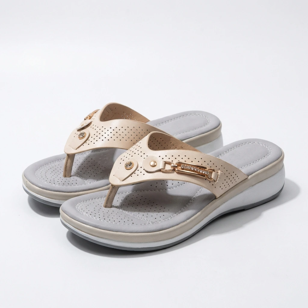 Women's Comfortable Flip-Flops with Cushioned Sole