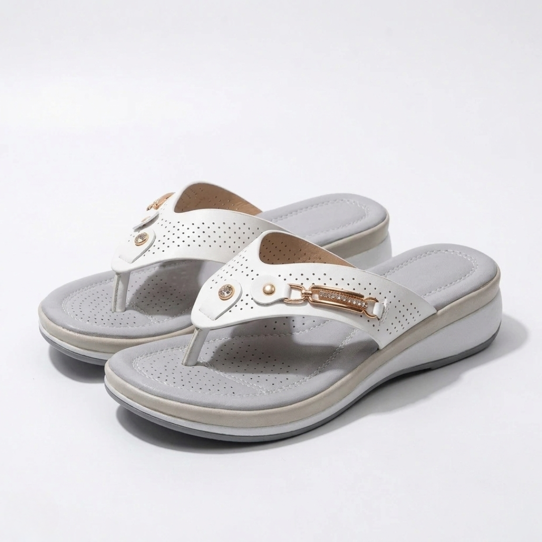 Women's Comfortable Flip-Flops with Cushioned Sole