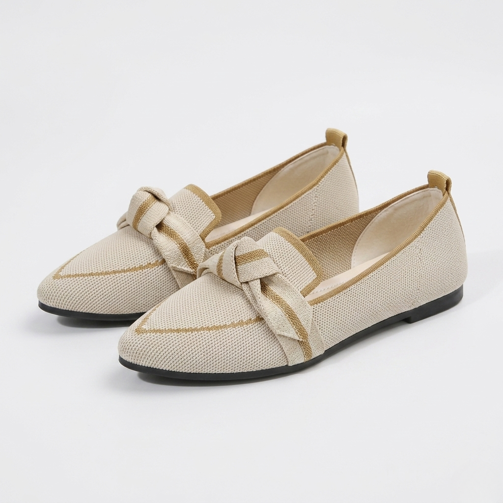 Women's Pointed Toe Mesh Flats with Breathable Comfort