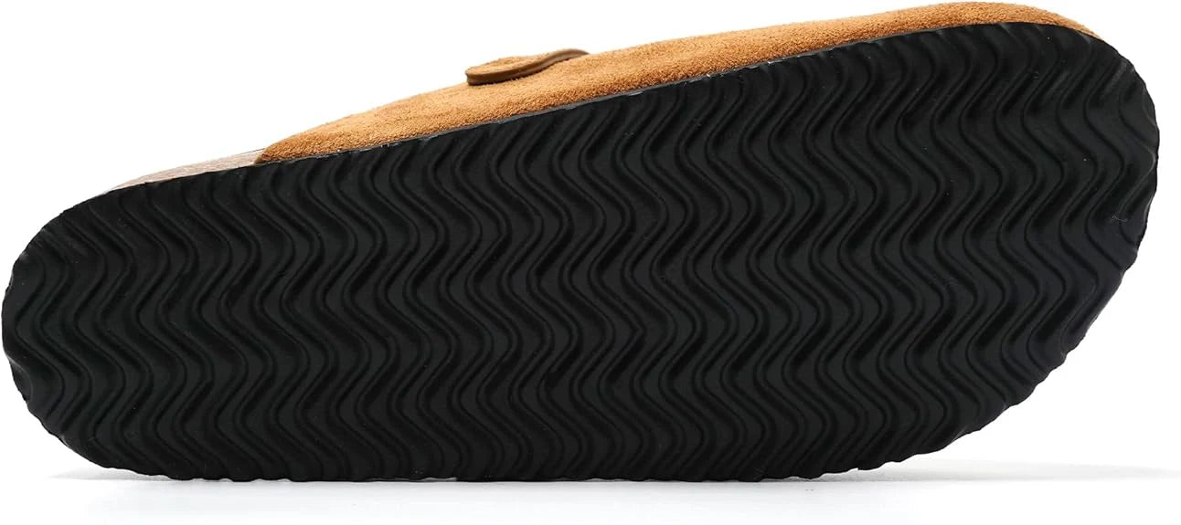 Women's Suede Clogs with Plush Soft Footbed