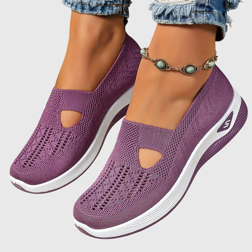 Women's Mesh Slip-On Sneakers with Cushioned Sole