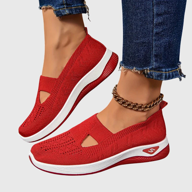 Women's Mesh Slip-On Sneakers with Cushioned Sole