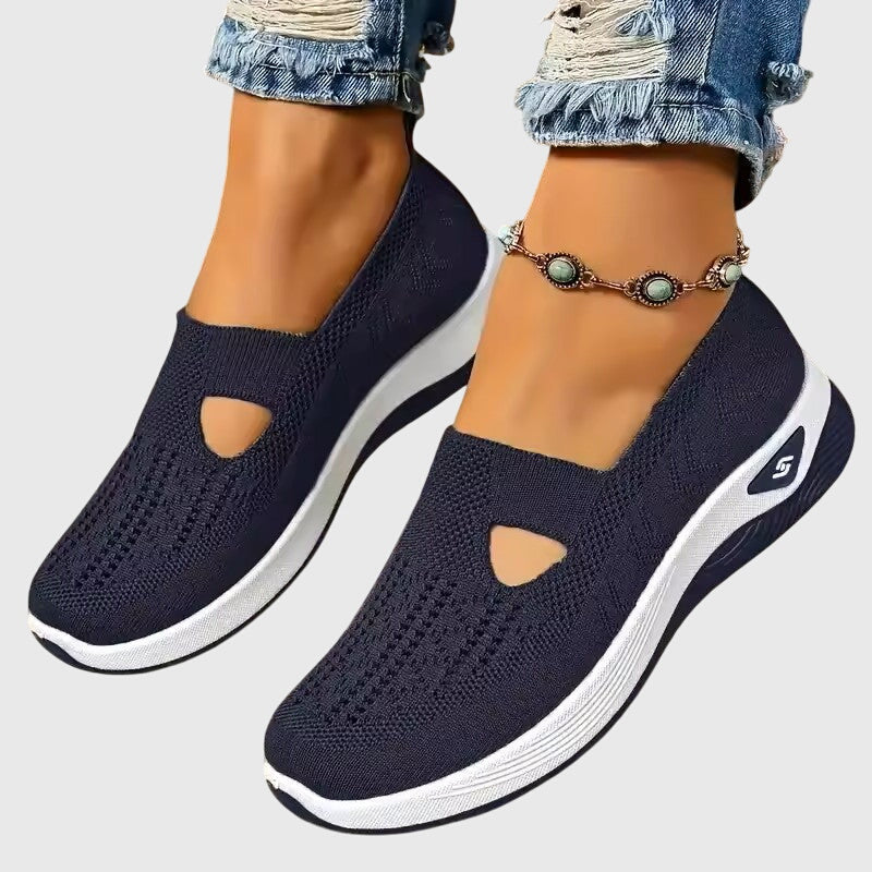 Women's Mesh Slip-On Sneakers with Cushioned Sole