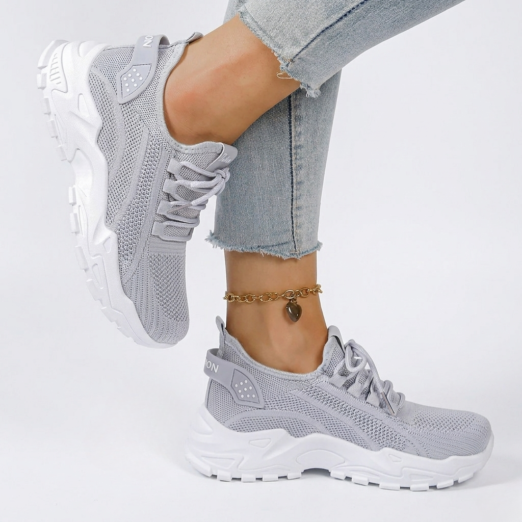 Women's Mesh Sneakers with Chunky Sole