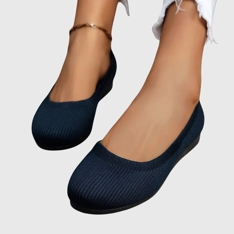 Women's Orthopedic Ballet Flats Knit Construction and Flexible Sole