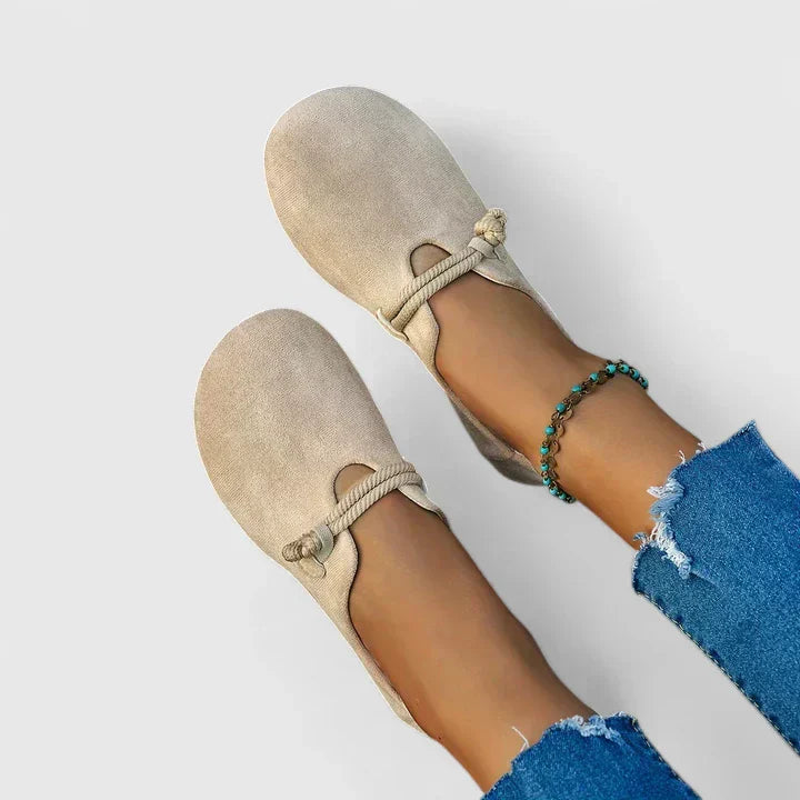 Women's Orthopedic Loafers Adjustable Rope Strap and Wide Toe Box