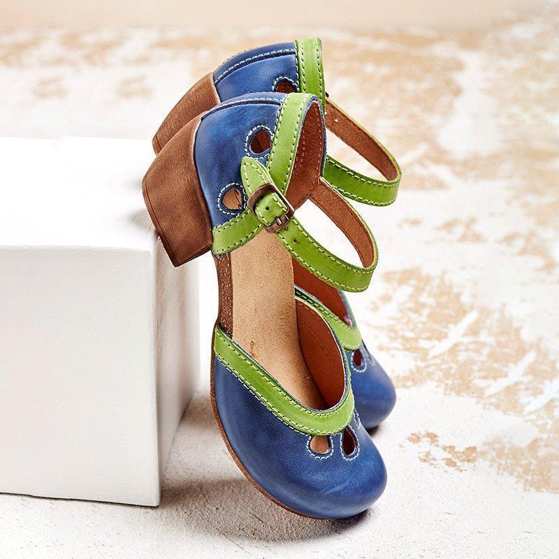 Women's Orthopedic Sandals Comfort Mary Jane Low Heel