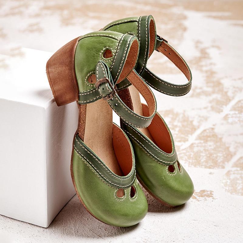Women's Orthopedic Sandals Comfort Mary Jane Low Heel