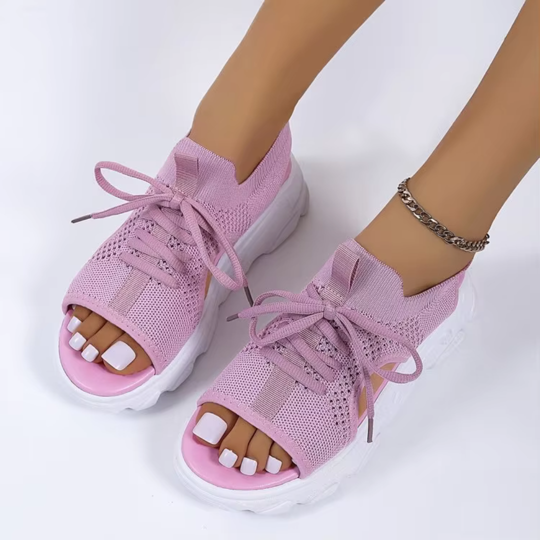 Women's Orthopedic Sandals Comfort Open Tie Lace Up
