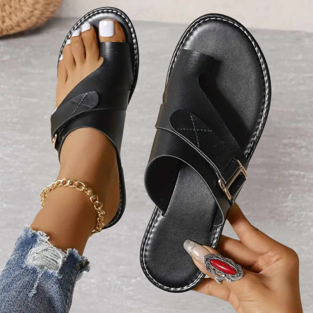 Women's Orthopedic Sandals Flat Open Toe Loop Slide