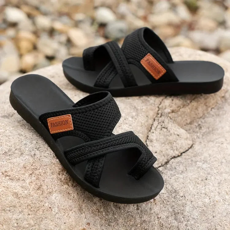Women's Orthopedic Sandals Woven Mesh Straps and Cushioned Footbed