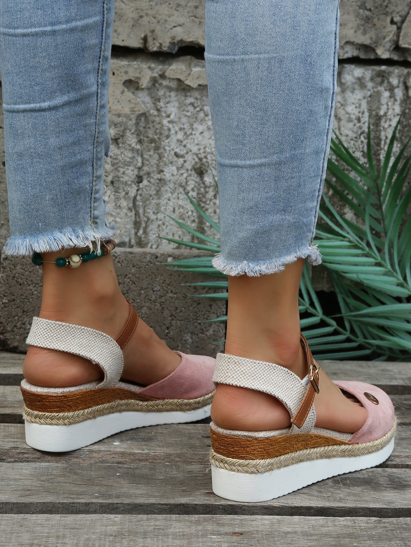 Women's Orthopedic Sandals Woven Wedge Platform Espadrille