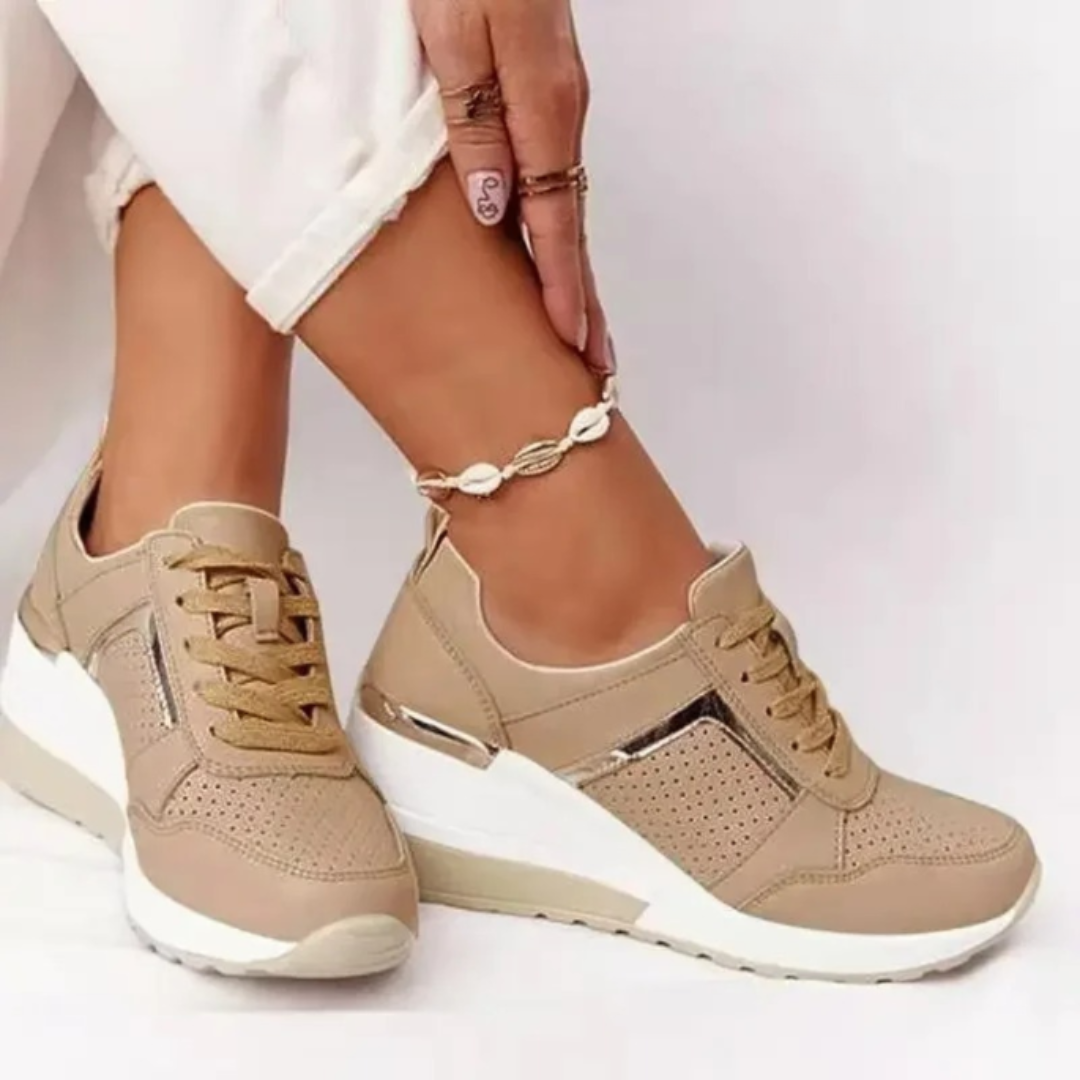 Women's Orthopedic Sneaker Comfort Wedge Lace Up Platform