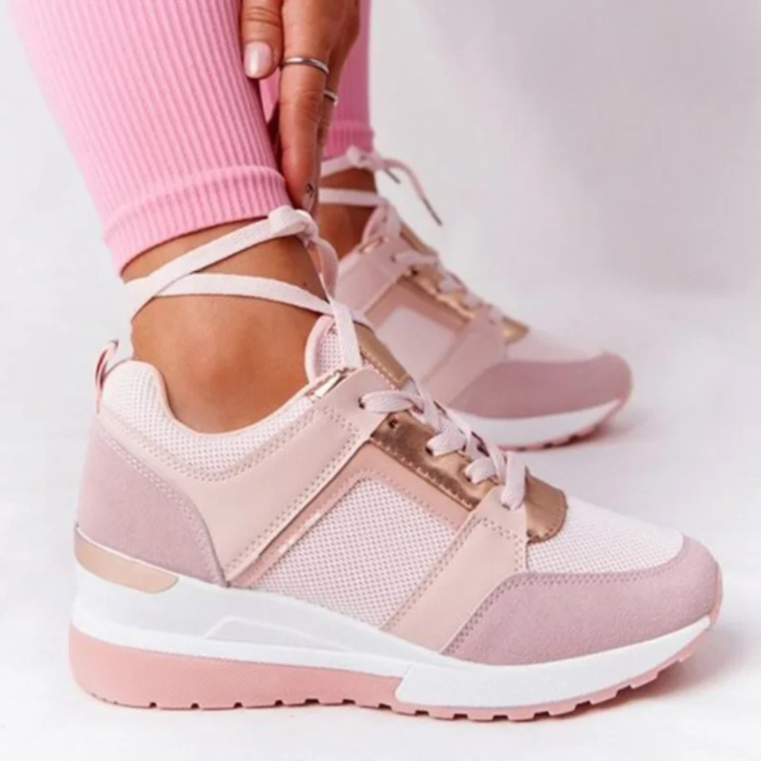 Women's Orthopedic Sneaker Comfort Wedge Lace Up Platform