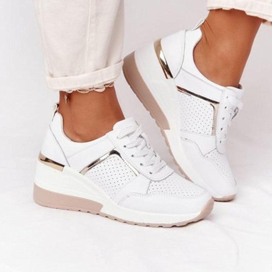 Women's Orthopedic Sneaker Comfort Wedge Lace Up Platform