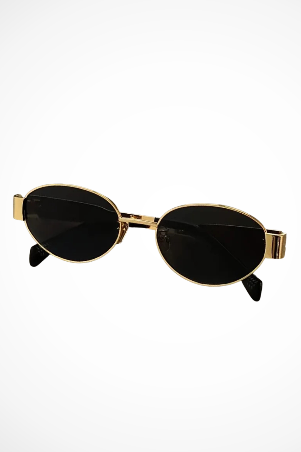 Women's Oval Sunglasses with Slim Frame and UV Protection
