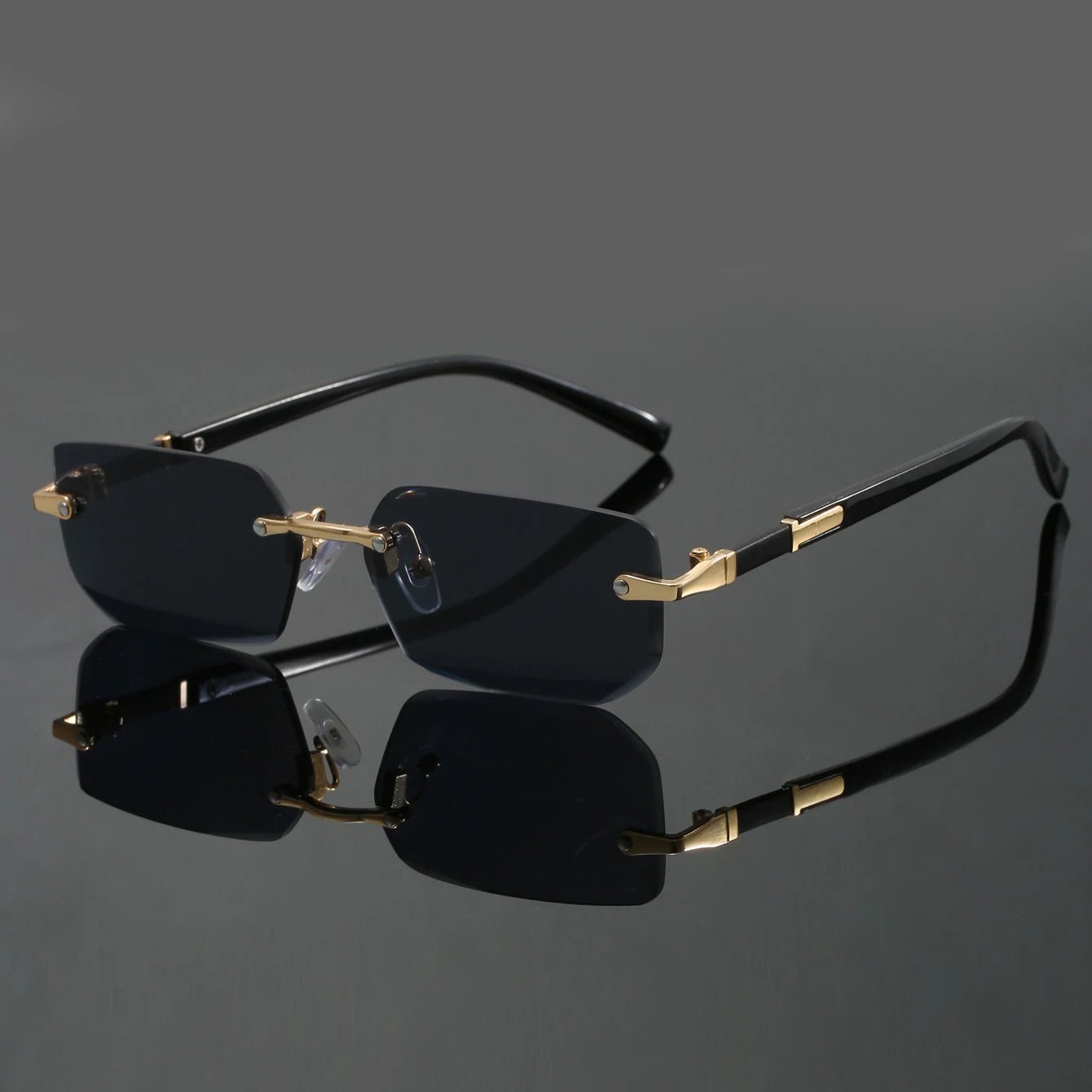 Women's Rimless Sunglasses Cut Edge Design and UV400 Protection