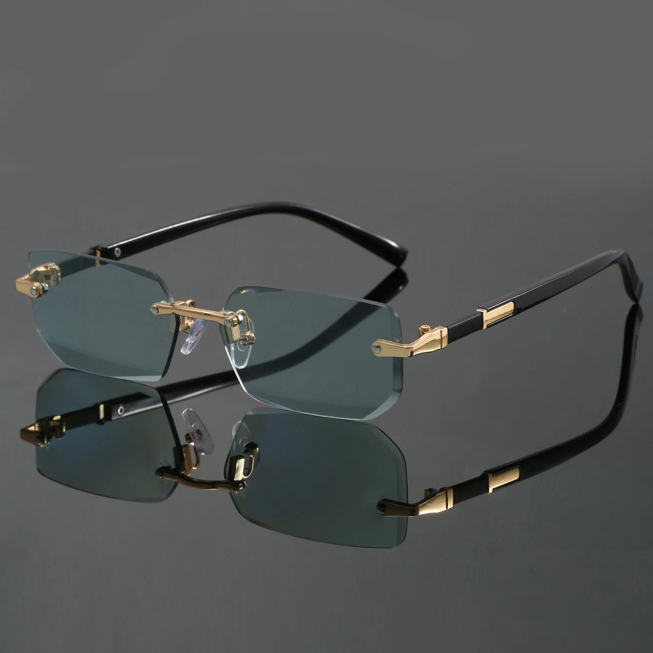 Women's Rimless Sunglasses Cut Edge Design and UV400 Protection