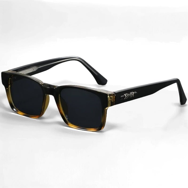 Women's Square Sunglasses Gradient Lenses and Transparent Frame