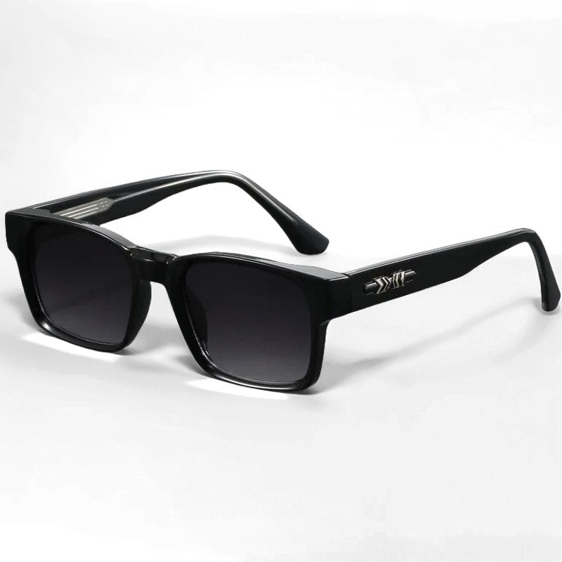 Women's Square Sunglasses Gradient Lenses and Transparent Frame