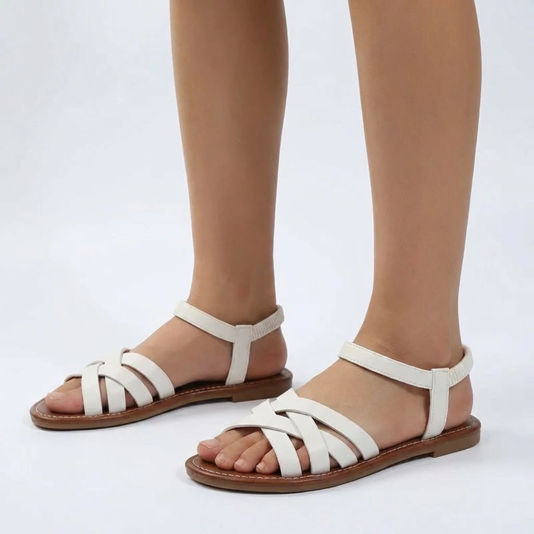 Women's Braided Woven Flat Sandals with Lightweight Summer Style