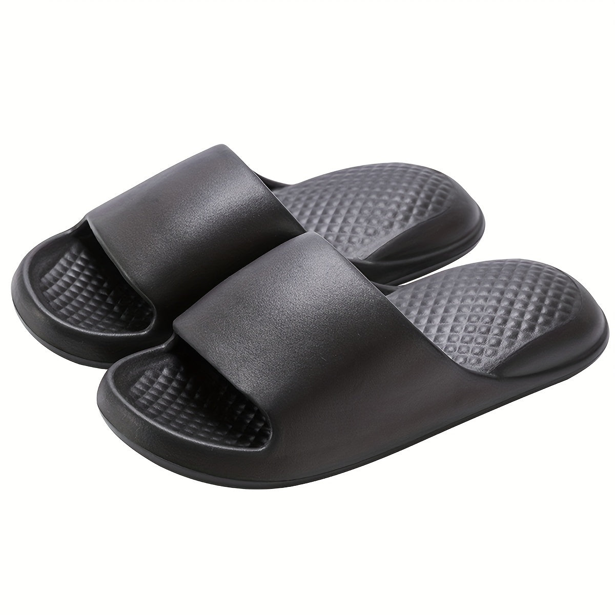Women's Orthopedic Slide Sandals with Textured Footbed and Thick Platform Sole