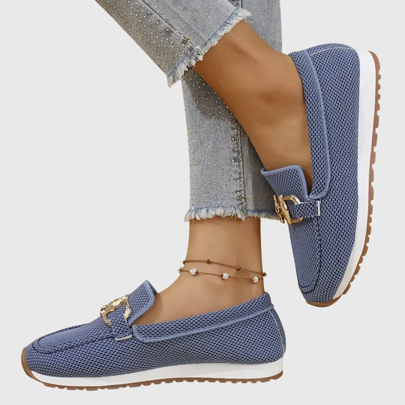Women's Mesh Loafers with Cushioned Sole