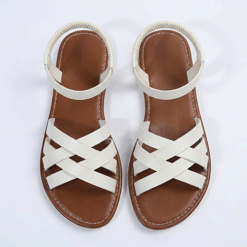 Women's Braided Woven Flat Sandals with Lightweight Summer Style