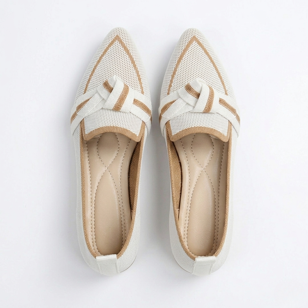 Women's Pointed Toe Mesh Flats with Breathable Comfort