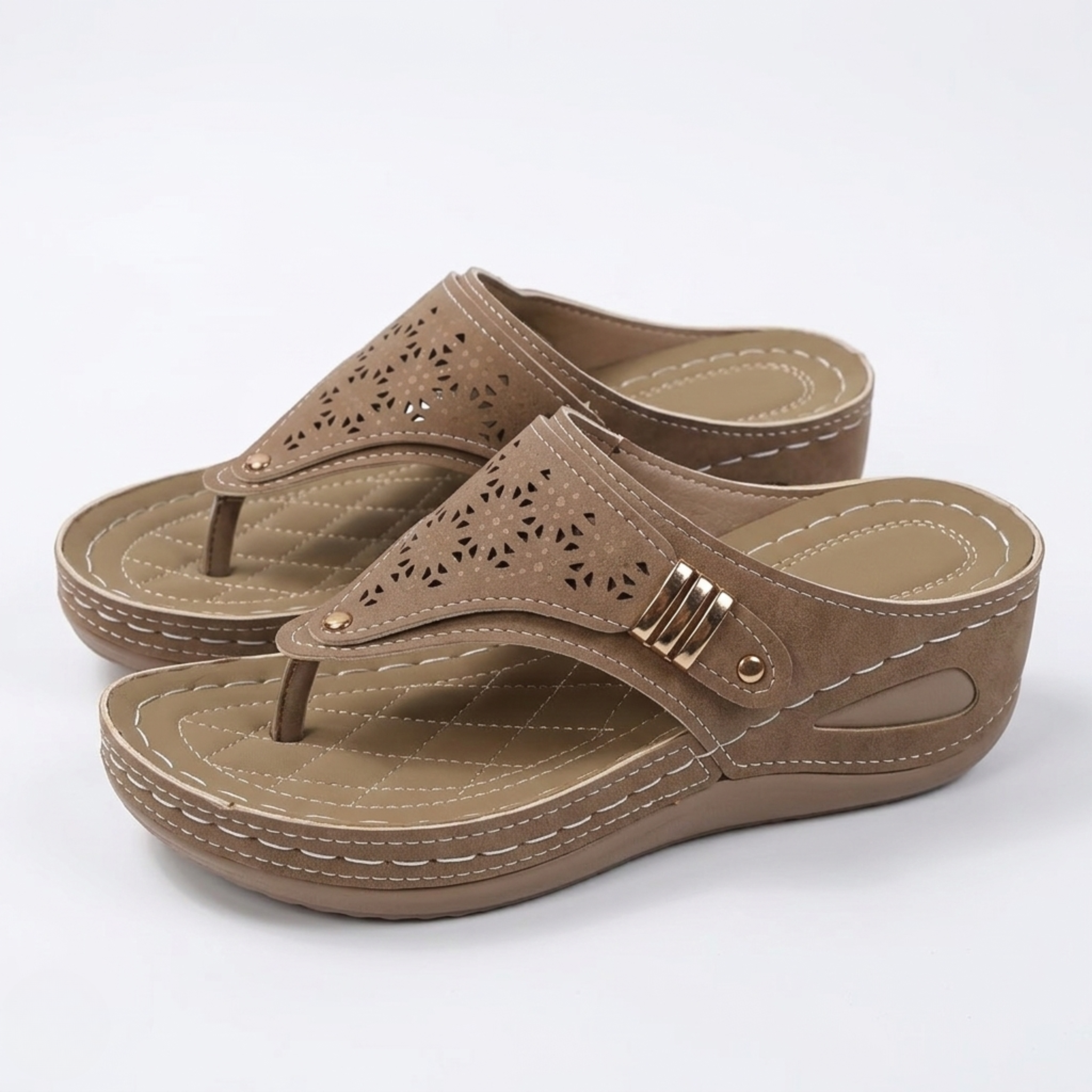 Women's Wedge Flip-Flops with Breathable Summer Comfort