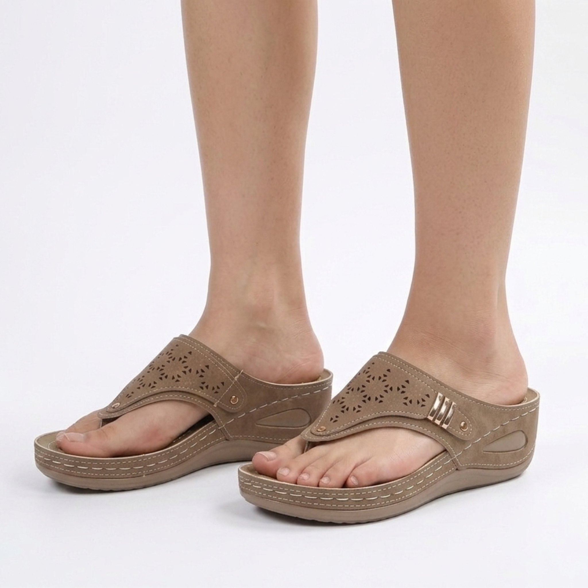 Women's Wedge Flip-Flops with Breathable Summer Comfort