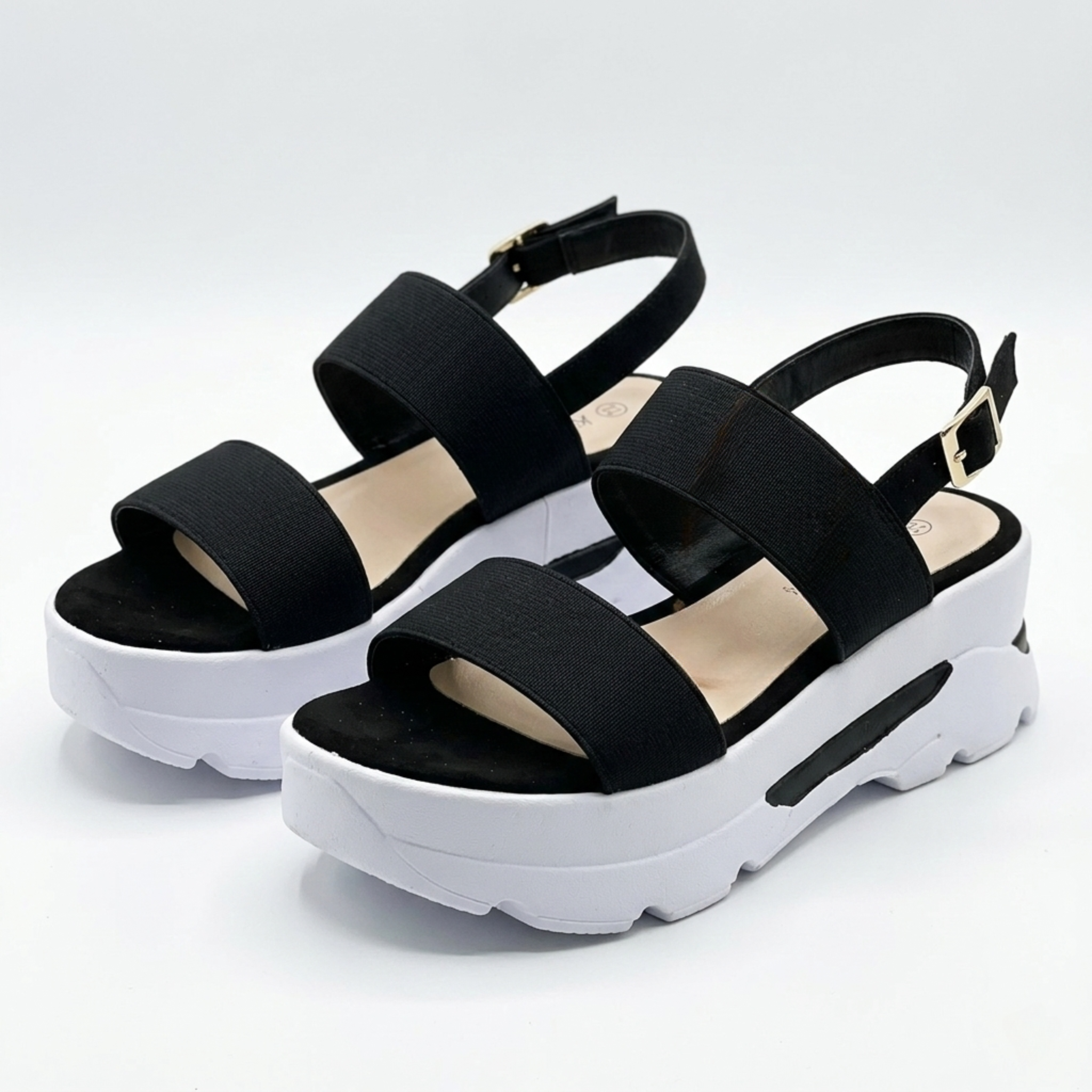 Women's Open‑Toe Wedge Sandals with Adjustable Ankle Strap