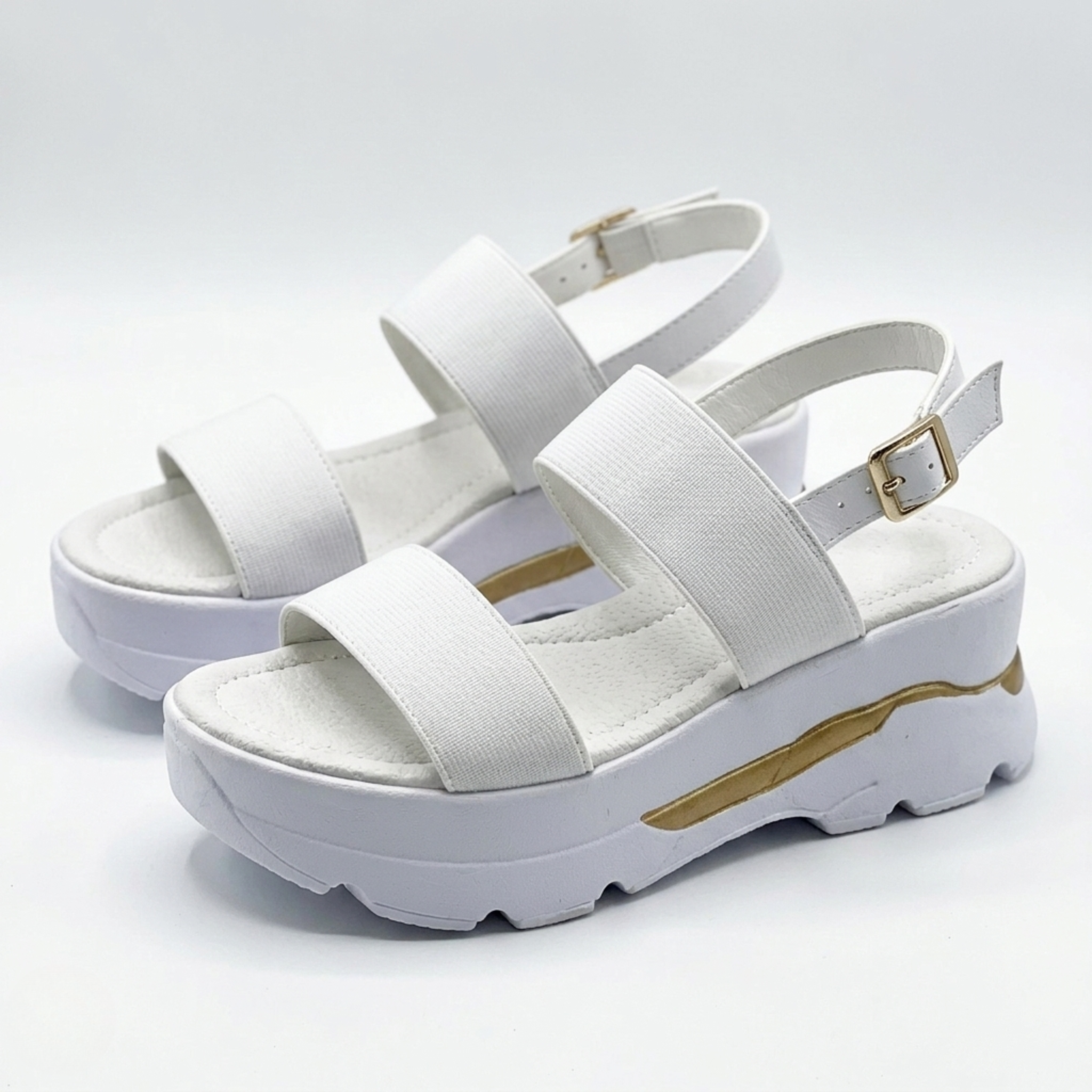 Women's Open‑Toe Wedge Sandals with Adjustable Ankle Strap