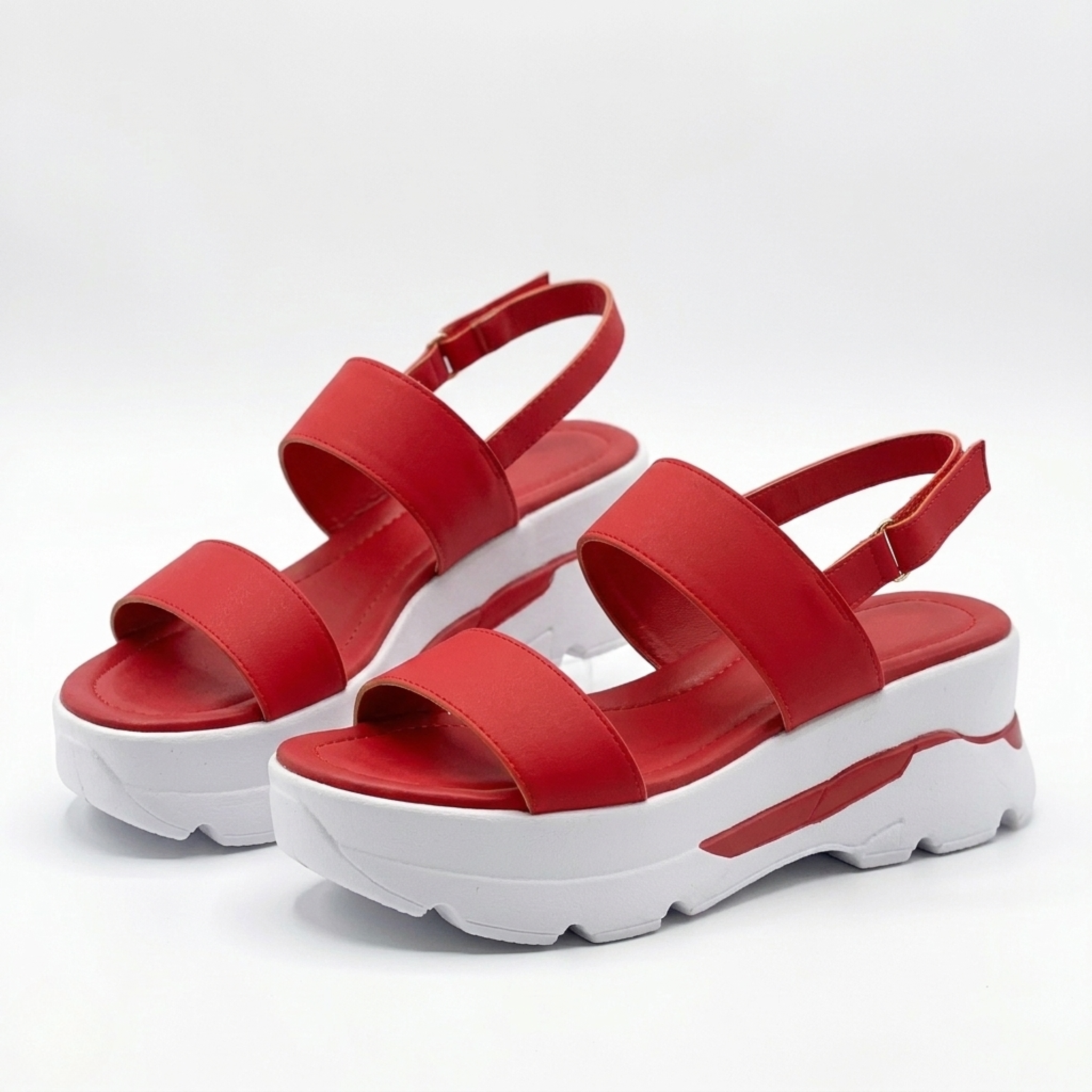 Women's Open‑Toe Wedge Sandals with Adjustable Ankle Strap