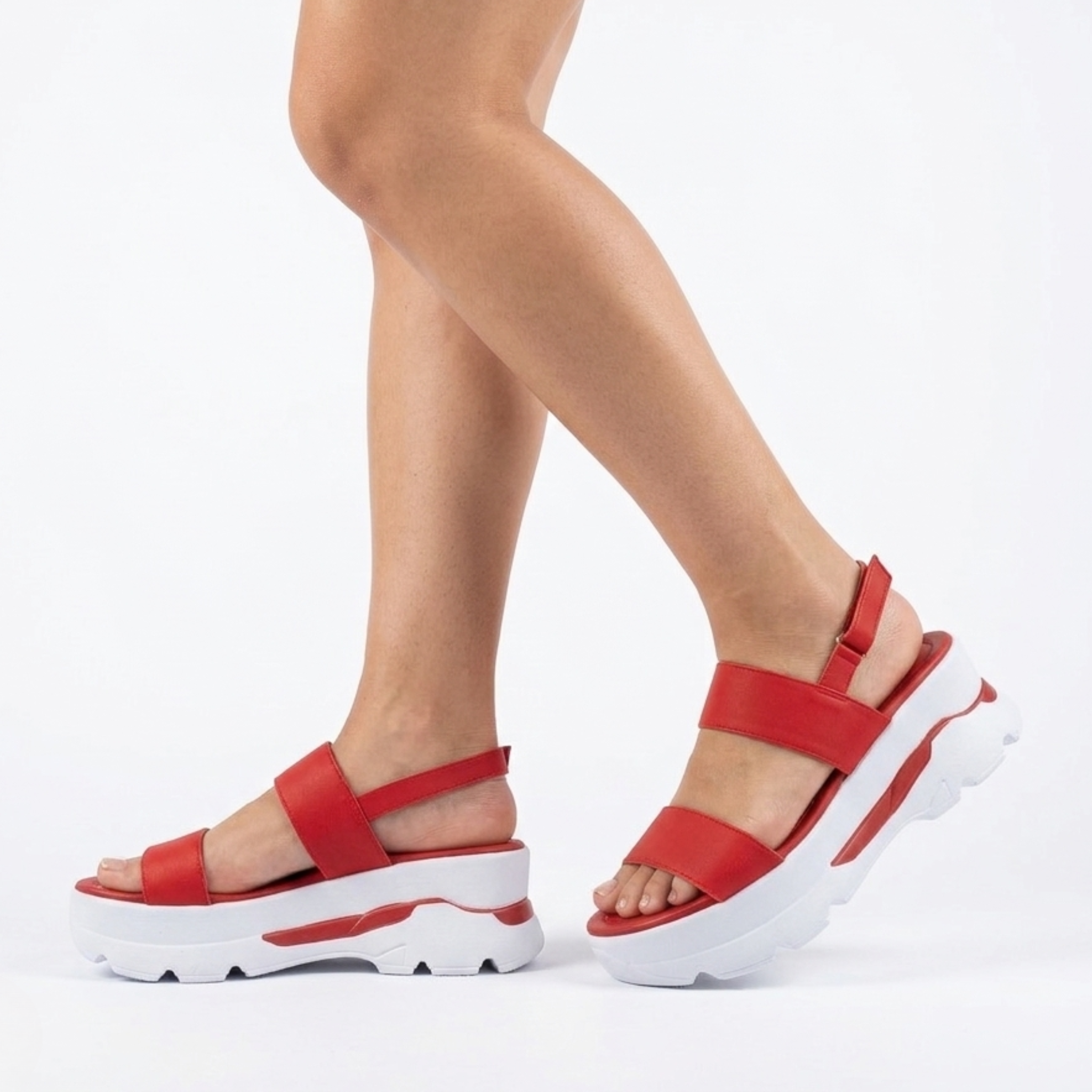 Women's Open‑Toe Wedge Sandals with Adjustable Ankle Strap