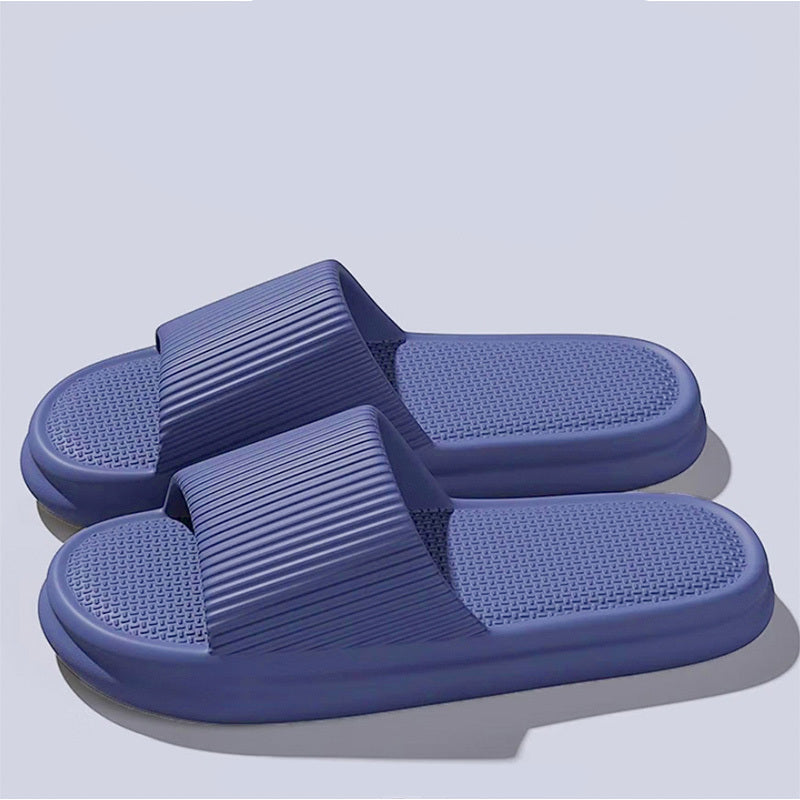 Women's Orthopedic Slide Sandals with Ribbed Upper and Textured Footbed