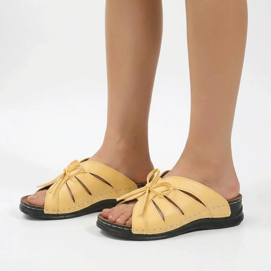 Women's Leather Lace-Up Sandals with Elegant Summer Design