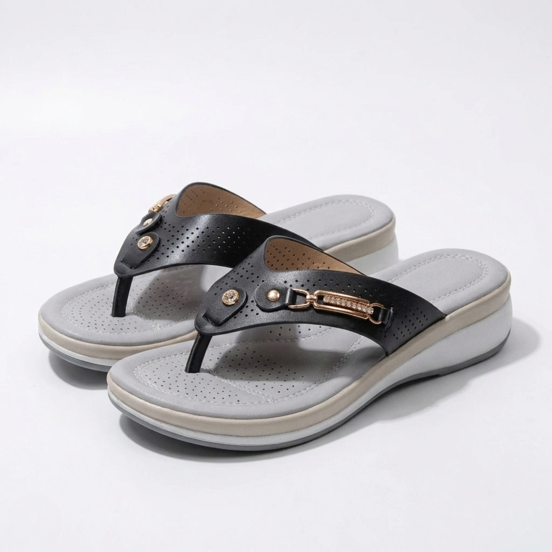Women's Comfortable Flip-Flops with Cushioned Sole