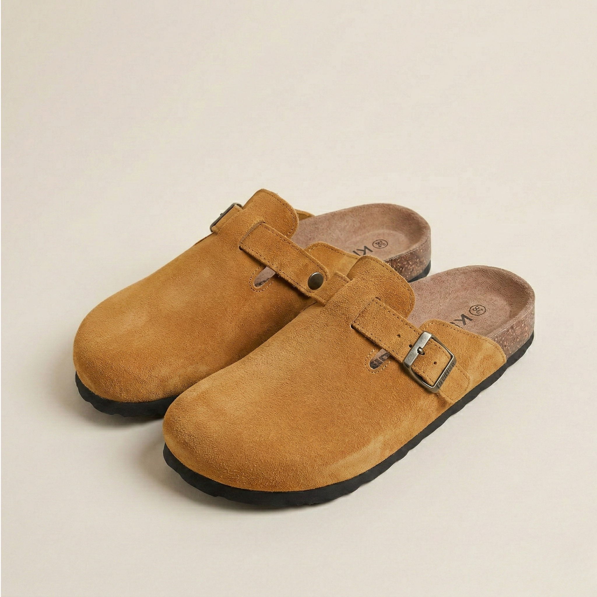 Women's Suede Clogs with Plush Soft Footbed