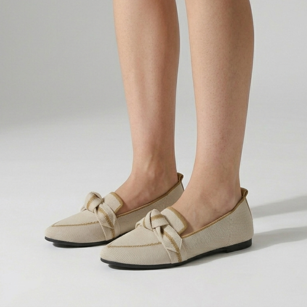 Women's Pointed Toe Mesh Flats with Breathable Comfort