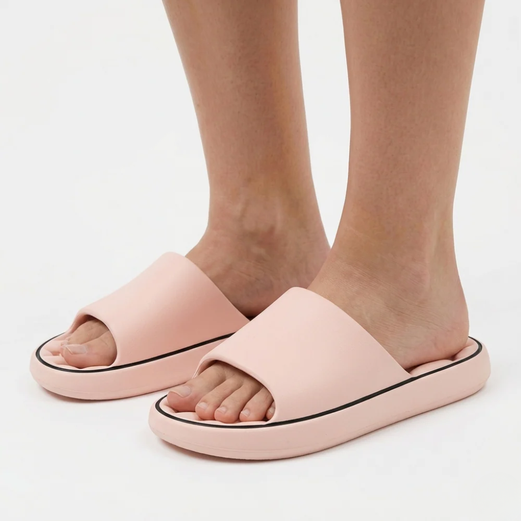 Women's Orthopedic Slides with Textured Footbed and Thick Platform Sole
