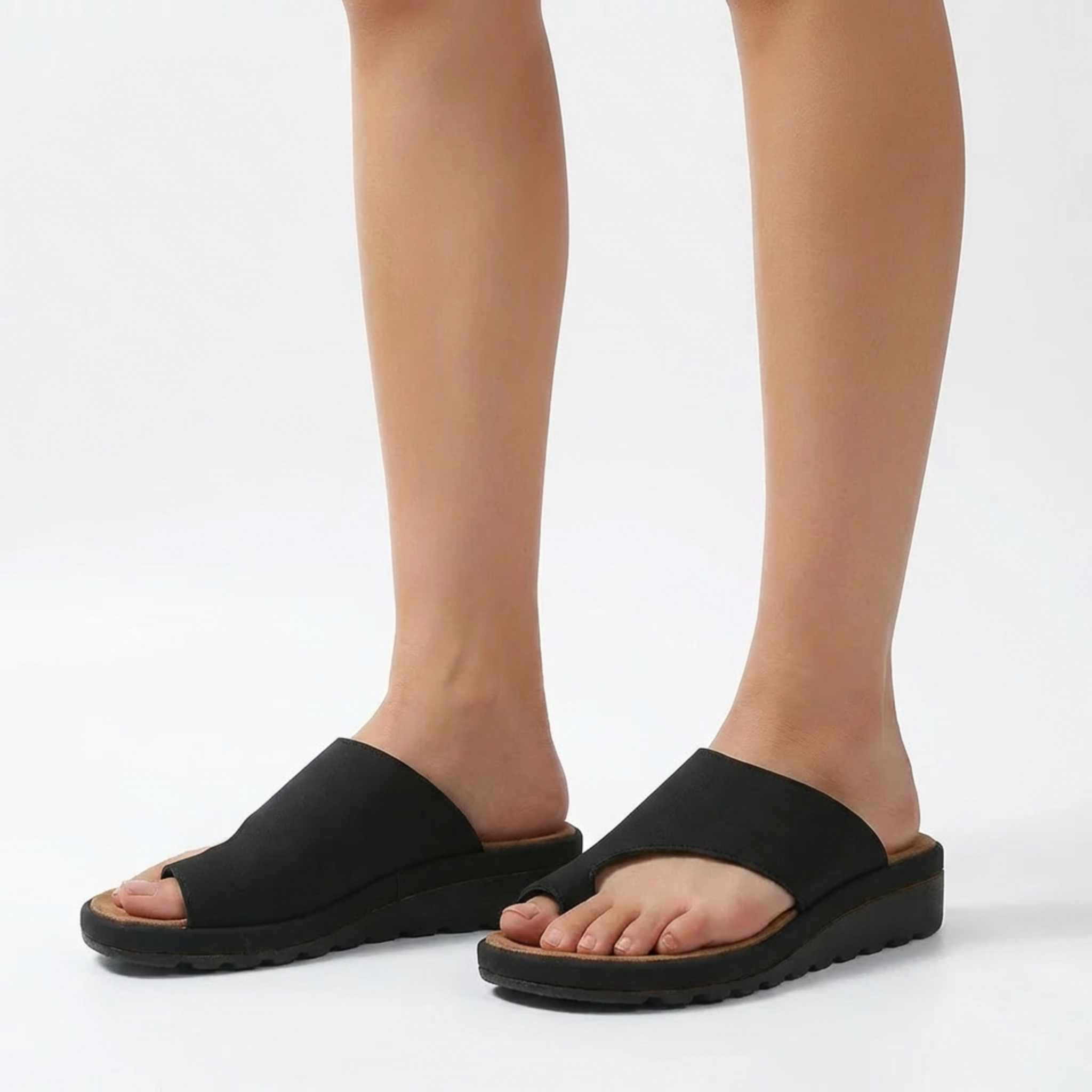 Women's Leather Wedge Sandals with Cushioned Comfort and Support