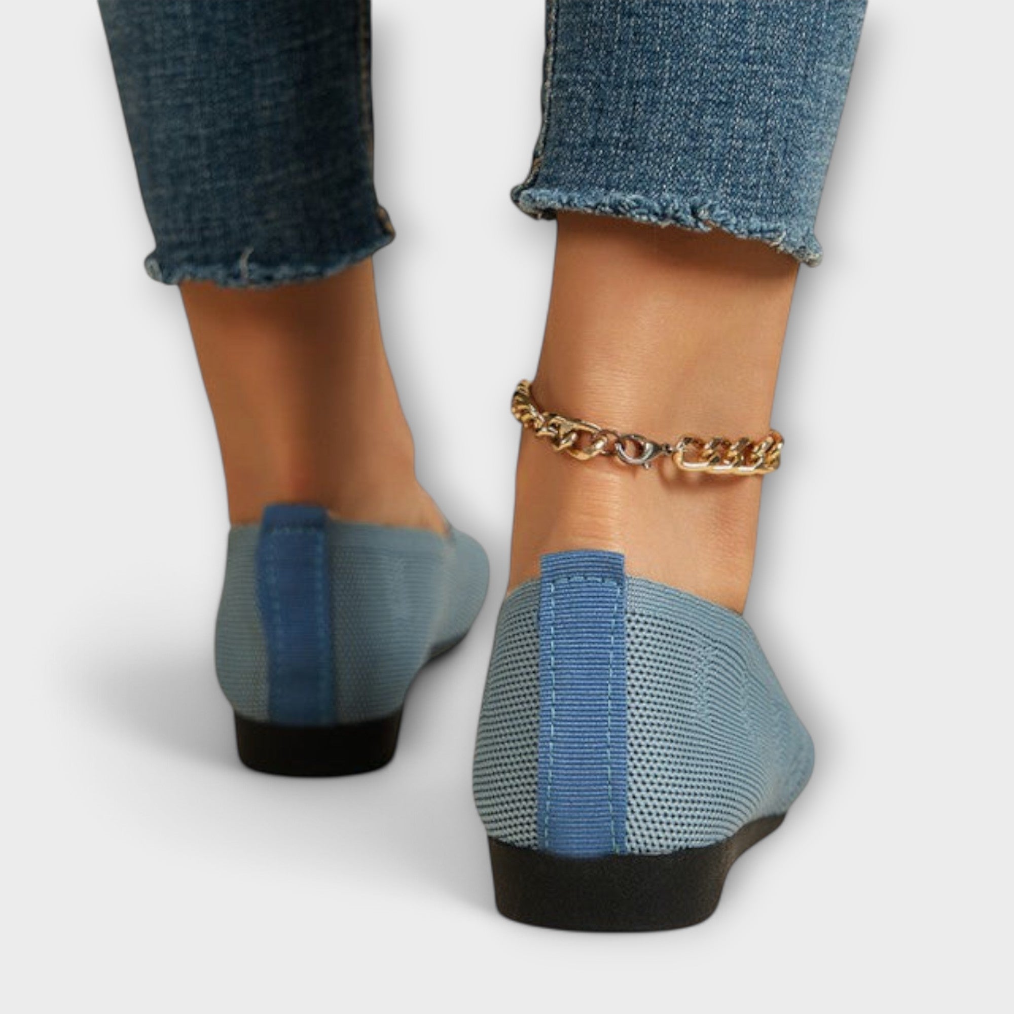 Women's Orthopedic Loafer Flats with Breathable Knit and Round Toe